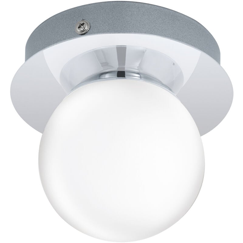 foto del prodotto eglo plafoniera moderna mosiano acciaio cromo 1 luce led integrato 3,3w