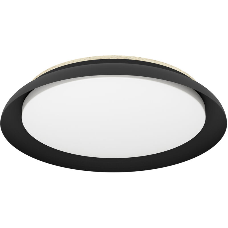 foto del prodotto eglo plafoniera moderna penjamo 1 acciaio nero luce led integrato 20w