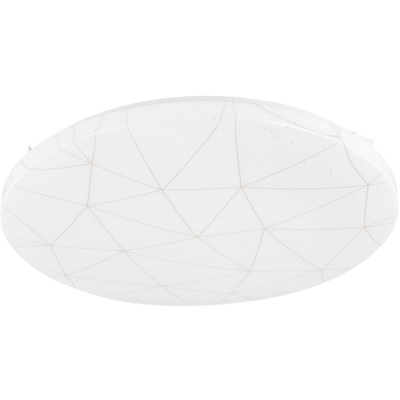 foto del prodotto eglo plafoniera moderna rende acciaio bianco luce led integrato 19,5w ip20