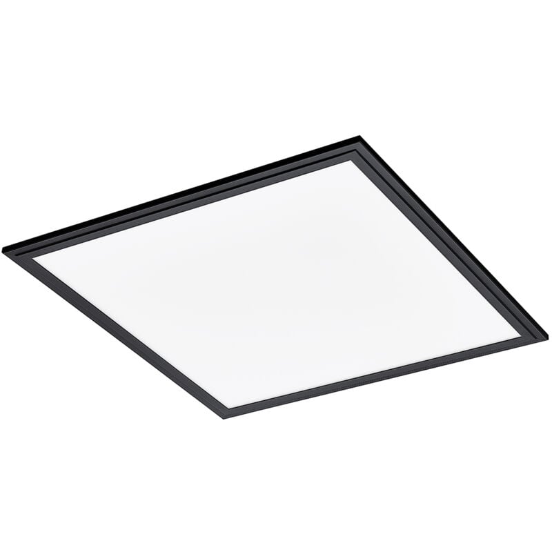 foto del prodotto eglo plafoniera moderna salobrena 1 alluminio nero luce led integrato 21,5w