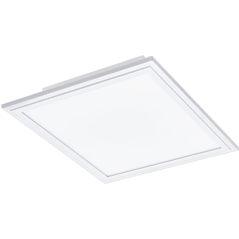 foto del prodotto eglo plafoniera moderna salobrena z alluminio bianco luce led integrato 15,3w