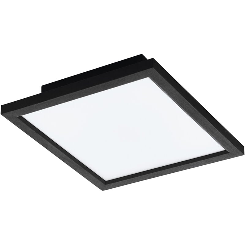 foto del prodotto eglo plafoniera moderna salobrena z alluminio nero luce led integrato 15,3w
