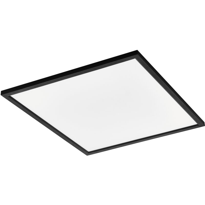 foto del prodotto eglo plafoniera moderna salobrena z alluminio nero luce led integrato 33w