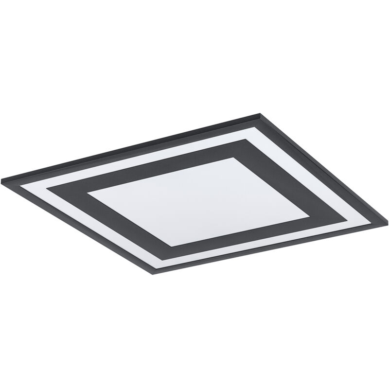 foto del prodotto eglo plafoniera moderna savatarila alluminio nero luce led integrato 22,2w