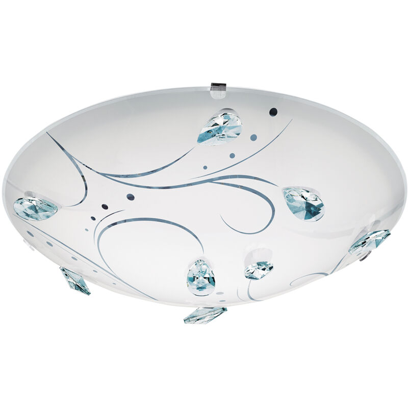 foto del prodotto eglo plafoniera moderna sorrenta 1 acciaio bianco 3 luci led integrato 3,8w