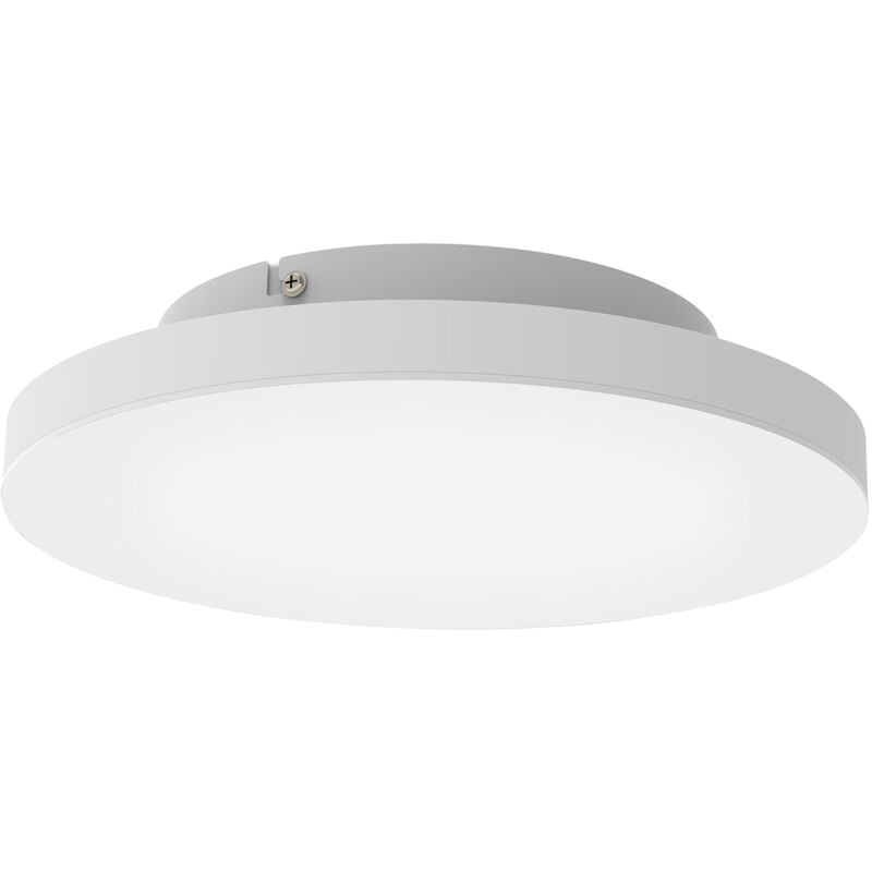 foto del prodotto eglo plafoniera moderna turcona z acciaio bianco luce led integrato 15,7w