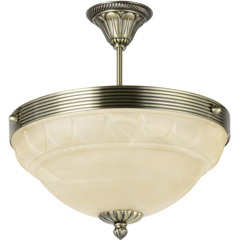 foto del prodotto eglo plafoniera vintage marbella metallo ottone brunito 3 luci e14