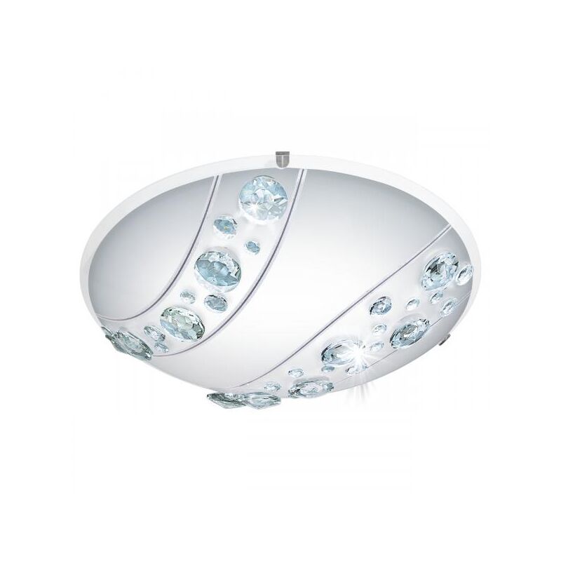 foto del prodotto eglo style collection plafoniera nerini 30cm cristalli led 16w