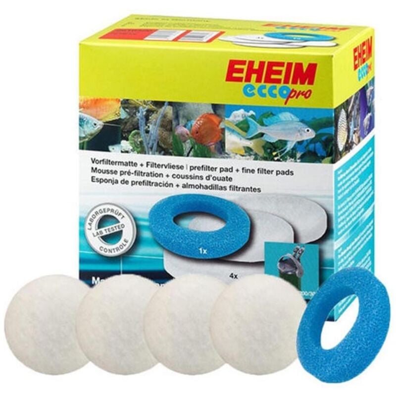 foto del prodotto eheim 2616320 ricambio spugne per filtri eccopro 2032 2034 2036 quattro bianche una blu 