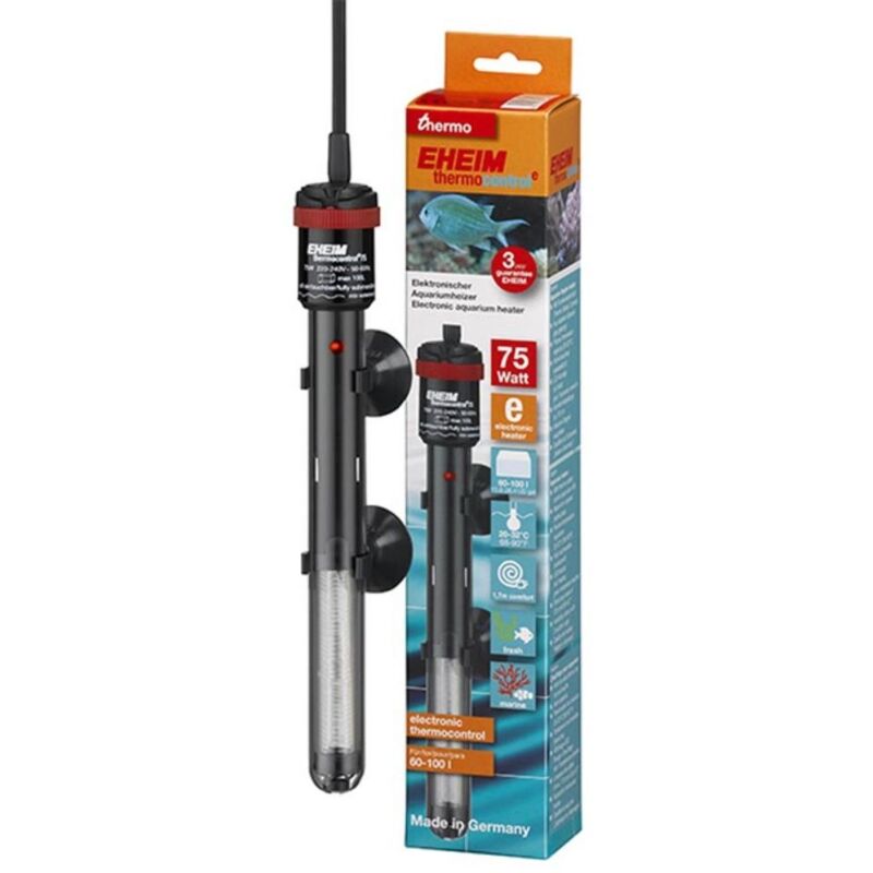 foto del prodotto eheim jager thermocontrol e riscaldatore con controllo elettronico della temperatura wattaggio riscaldatori e lampade terrario 75w