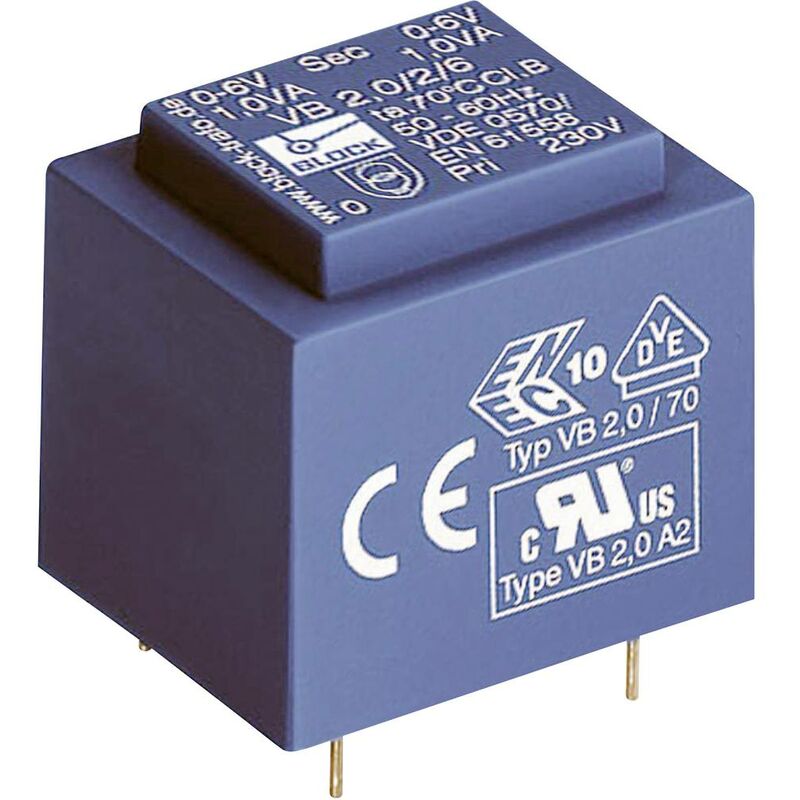 foto del prodotto ei 30 12,5 trasformatore per circuiti stampati vb 1,5 va 230 v 6 v 250 ma 1.5 va block