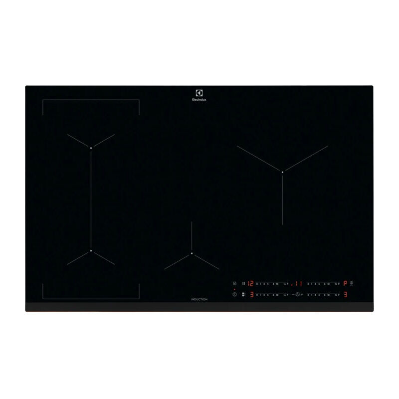 foto del prodotto eil83443. colore del prodotto nero, posizionamento dell apparecchio da incasso, dimensione della larghezza del piano cottura 78 cm. tipo di