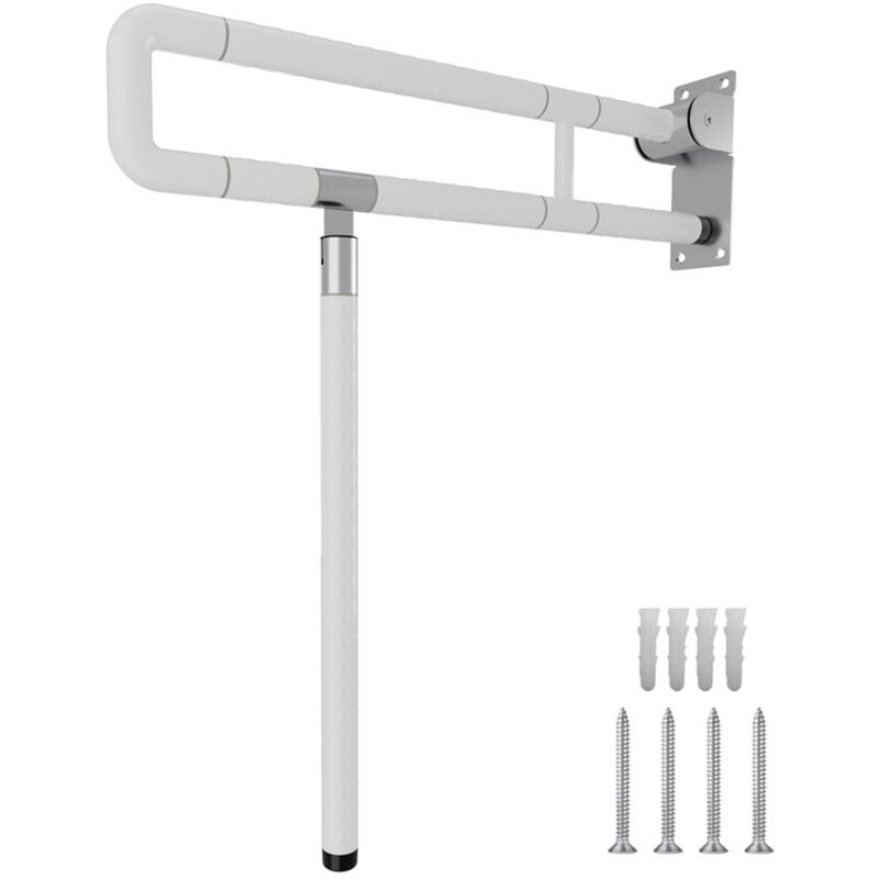 foto del prodotto einfeben barra di sostegno pieghevole per wc, maniglia di sicurezza per disabili e anziani