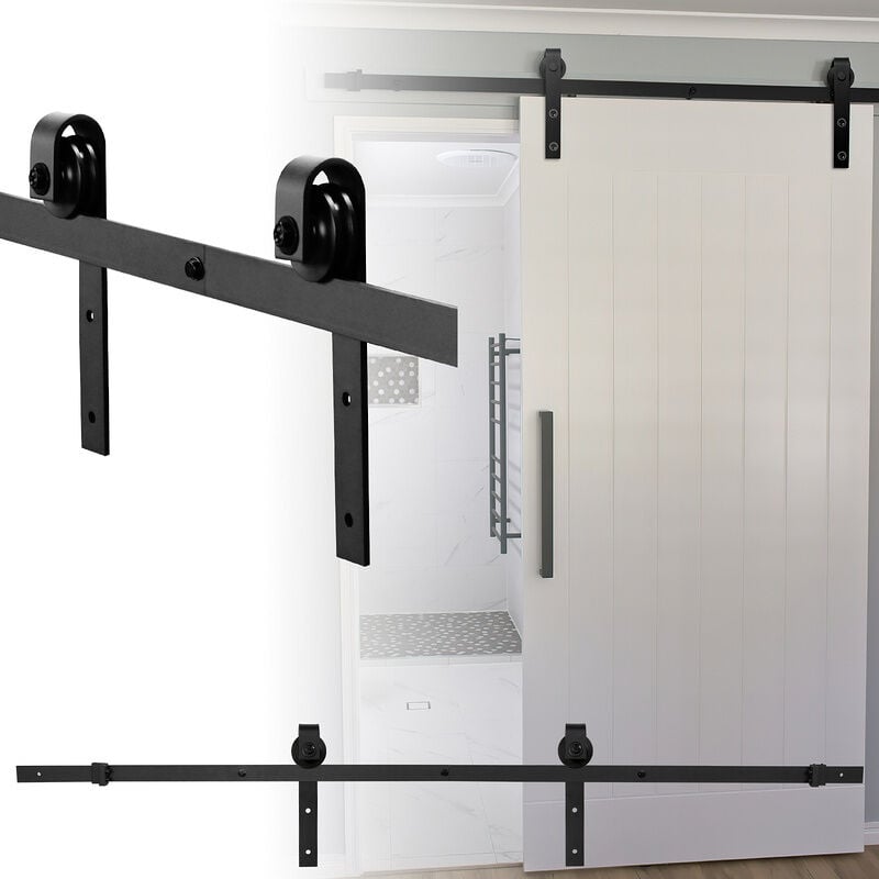 foto del prodotto einfeben randaco kit de porte coulissante syst me coulissante ferrure pour syst me pour portes coulissantes avec rail de roulement ensemble comple