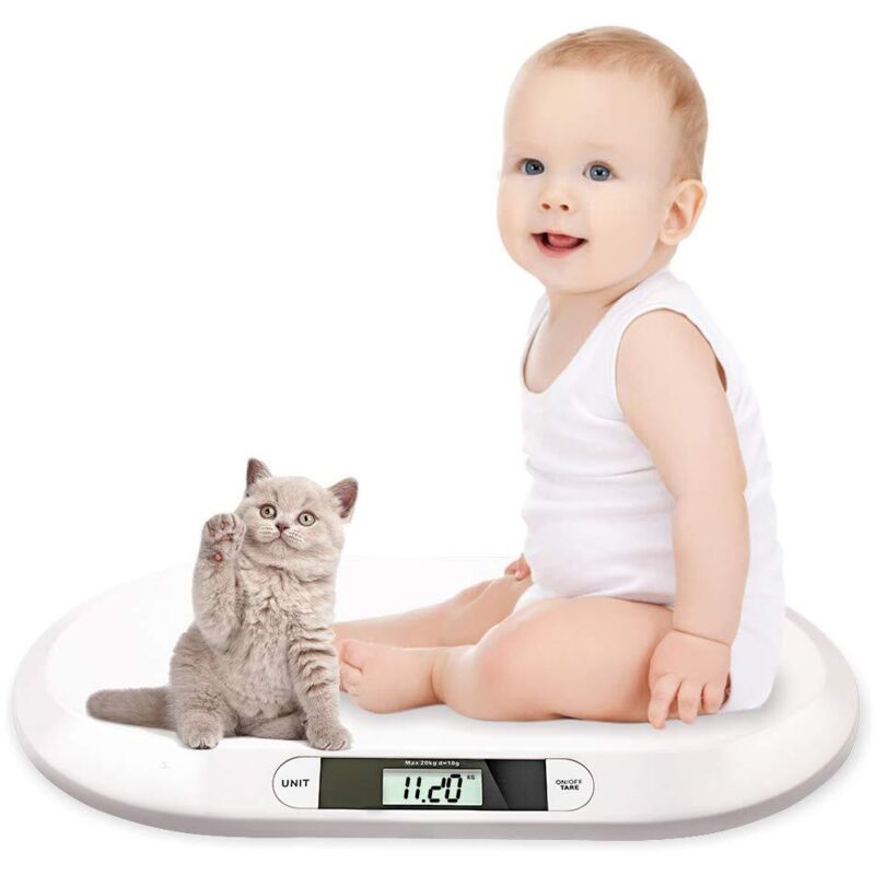 foto del prodotto einfeben swanew bilance per bambini scale per bambini scalla di infermiere digitale piatto scala animale adatto per neonati meno di 20 kg con