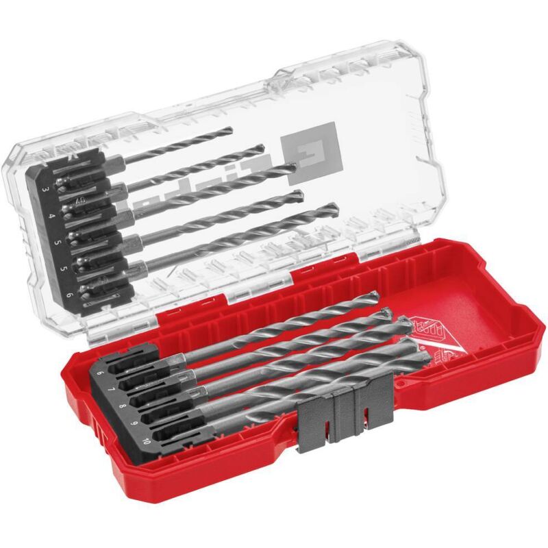 foto del prodotto einhell 108743 acciaio per utensili kit punte per pietra 10 parti 3 mm, 4 mm, 5 mm, 6 mm, 7 mm, 8 mm, 9 mm, 10 mm 1 kit