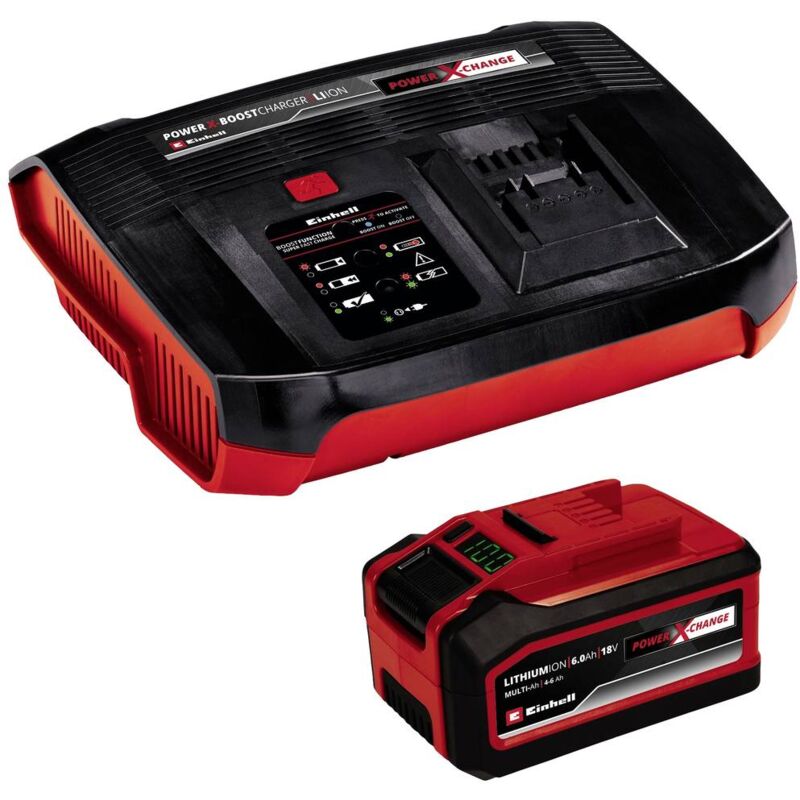 foto del prodotto einhell 18v 4 6ah 6a boostcharger pxc power x change plus 4512143 batteria dell utensile e caricabatterie 18 v 6 ah l