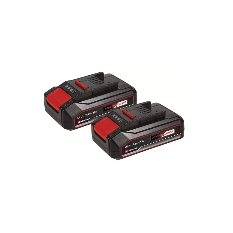foto del prodotto einhell - 2 batterie 18v 2,5 ah power x-change plus alta qualita e versatilita