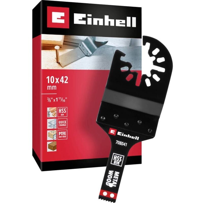immagine 0 del prodotto einhell 708041 tauchs geblatt bim met, 10mm bimetallico kit di accessori per multiutensile 10 mm 1 pz.