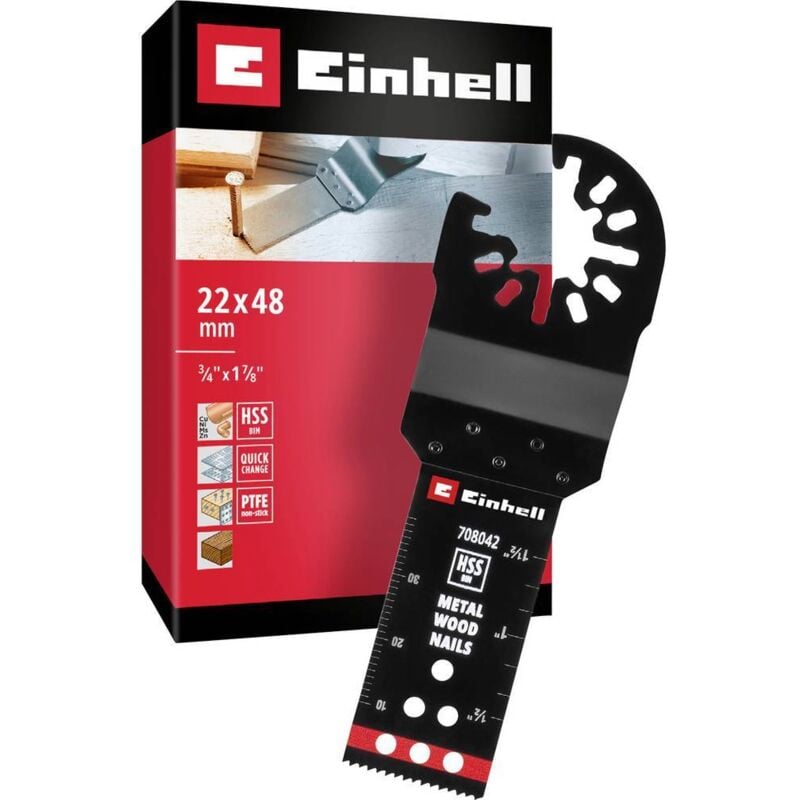 foto del prodotto einhell 708042 tauchs geblatt bim met, 22mm bimetallico kit di accessori per multiutensile 22 mm 1 pz.