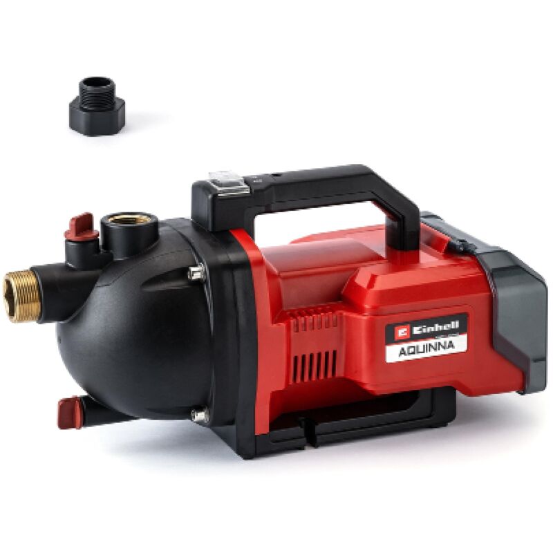 foto del prodotto einhell aquinna 36 30 pompa da giardino a batteria power x change 36v 2x18v, funzione eco, portata 3000 l h, aspirazione max 8 m, prevalenza 26 m
