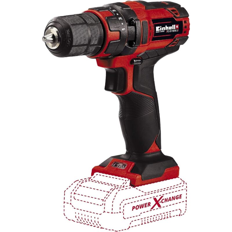 foto del prodotto einhell avvitatore trapano a batteria con luce led integrata tc cd 18 35 li