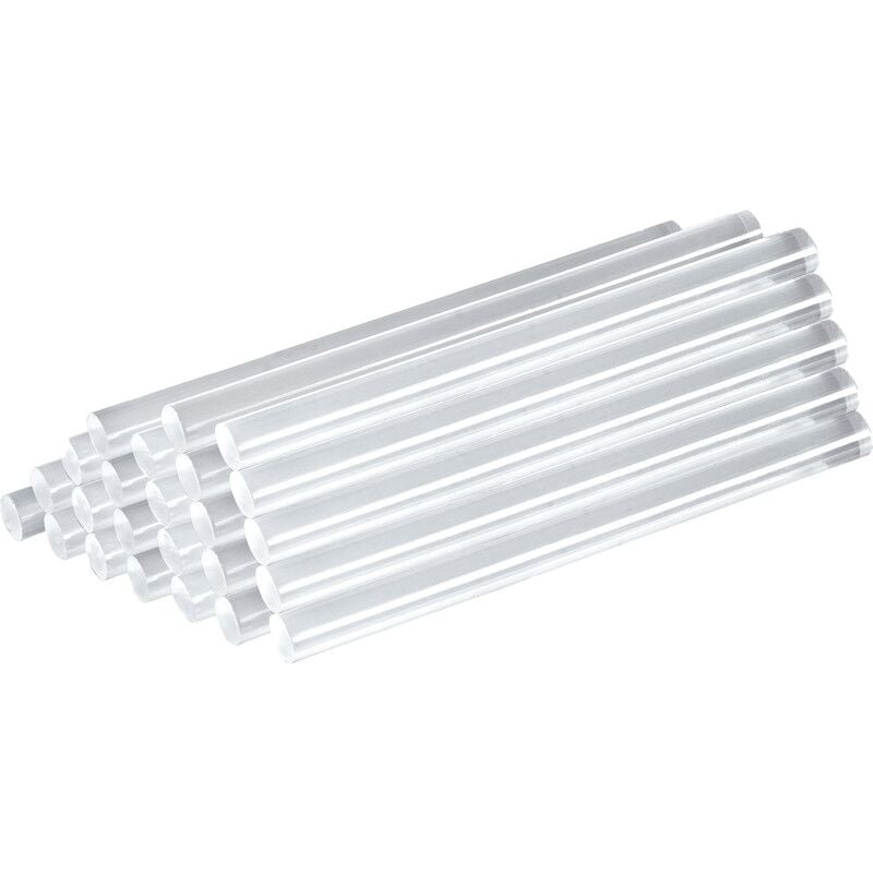 foto del prodotto einhell - bastoncini adesivi a caldo originali accessori per pistole a caldo, 24 bastoncini, 11 mm x 150 mm, trasparenti, ad asciugatura rapida, a