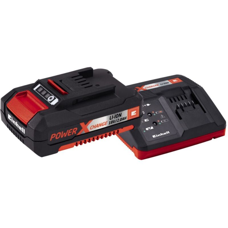 immagine 0 del prodotto einhell caricabatteria rapido con batteria power x change 18v litio kit 2 ah