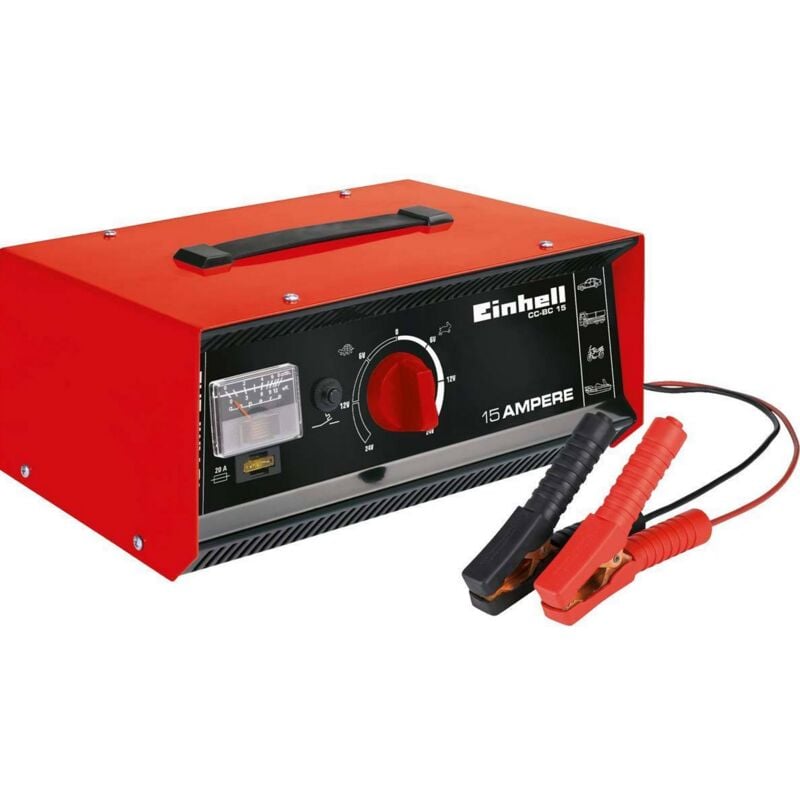 foto del prodotto einhell caricabatteria universale per auto e moto 6 12 24 v cc bc 15