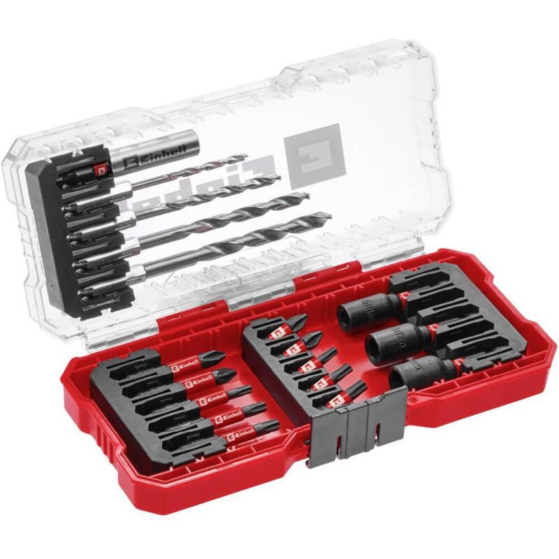 foto del prodotto einhell kit inserti giravite a bussola 1 4 6.3 mm 18 parti 108709