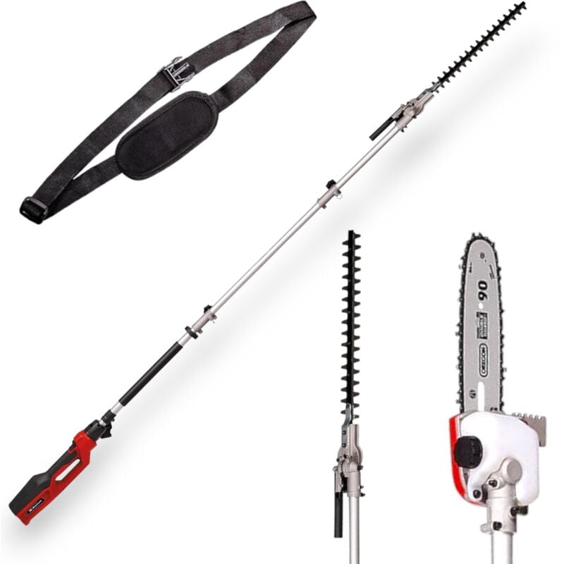 foto del prodotto einhell multifunzione 900w 2in1 tagliasiepi e motosega elettrico con asta telescopica fino a 260 cm gc hc 90 2046 t