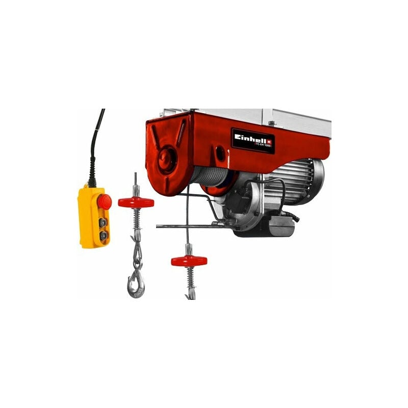 foto del prodotto einhell paranco sollevatore elettrico 1600w fino a 1000kg di portata 18 mt di cavo tc eh1000 18