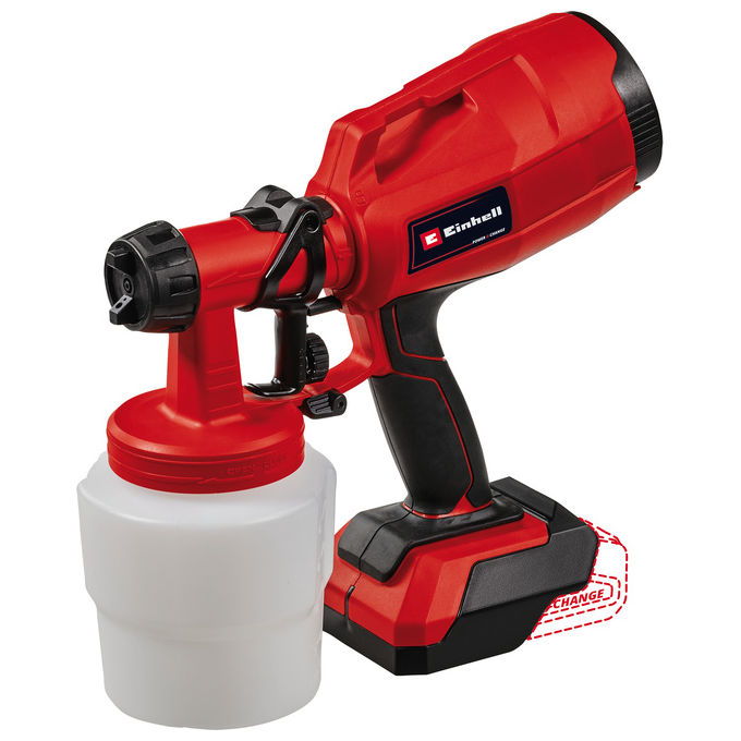 foto del prodotto einhell pistola spruzzo batteria tc sy 18 60 li solo per verniciatura efficiente e senza fili
