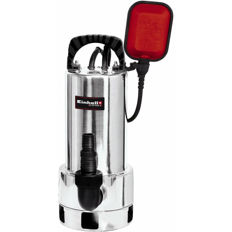 foto del prodotto einhell pompa per acque reflue gc dp 9035n 900 w, portata massima 18.000 l h, corpi estranei con una dimensione massima di 35 mm, interruttore di