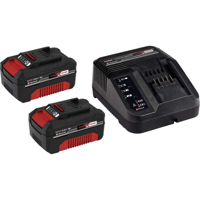 foto del prodotto einhell pxc starter kit 2x 3ah 30min pxc kit 4512098 batteria dell utensile e caricabatterie 18 v 3 ah li ion
