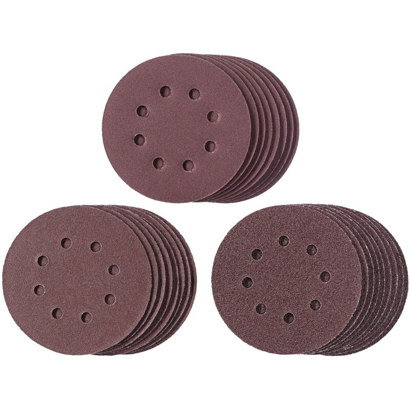 foto del prodotto einhell set di 25 pezzi di carta abrasiva accessori per levigatrice orbitale, 125 mm, 25 dischi abrasivi, 9 x p60, 8 x p120, 8 x p160, adatto