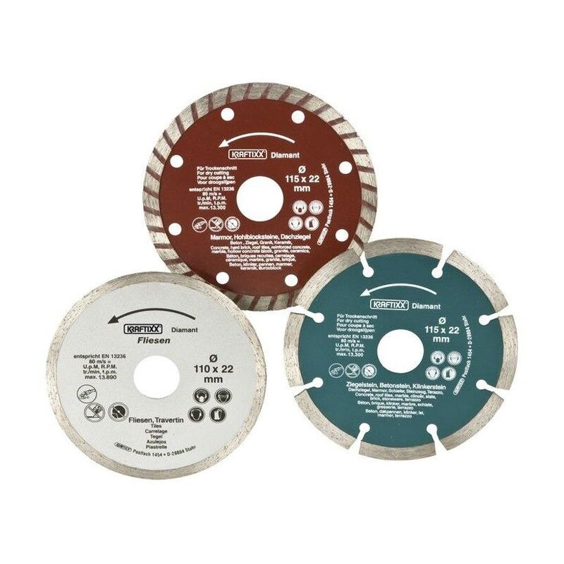 foto del prodotto einhell set dischi troncatori diamantati 3 pz.
