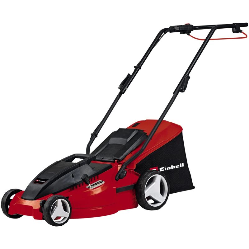 foto del prodotto einhell tagliaerba elettrico gc em 1500 36 motore di potenza di carbonio 1500 w, larghezza di taglio 36 cm, scatola collettore 38 l, per superfici