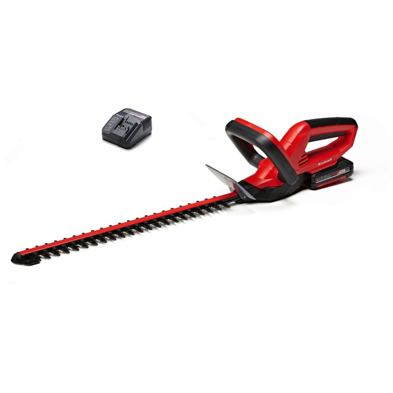 foto del prodotto einhell tagliasiepi a batteria gc ch 1846 li set power x change 18 v, 46 cm lunghezza di taglio, 15 mm distanza tra i denti, maniglia ergonomica,