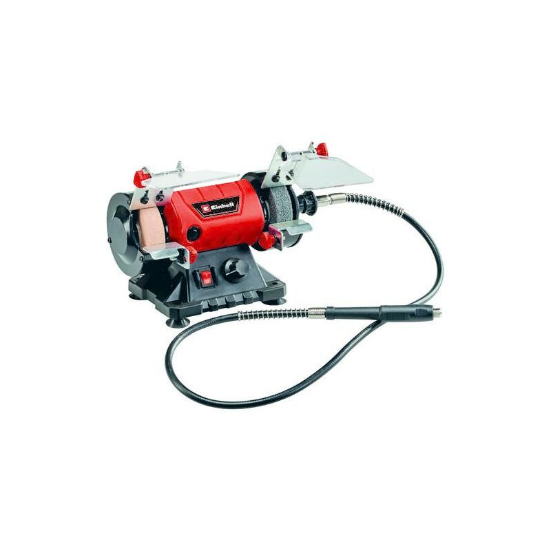 foto del prodotto einhell tc xg 75 kit smerigliatrice combinata tensione 220 240 v, potenza 150 w, incl. set per lucidatura levigatura, albero flessibile di