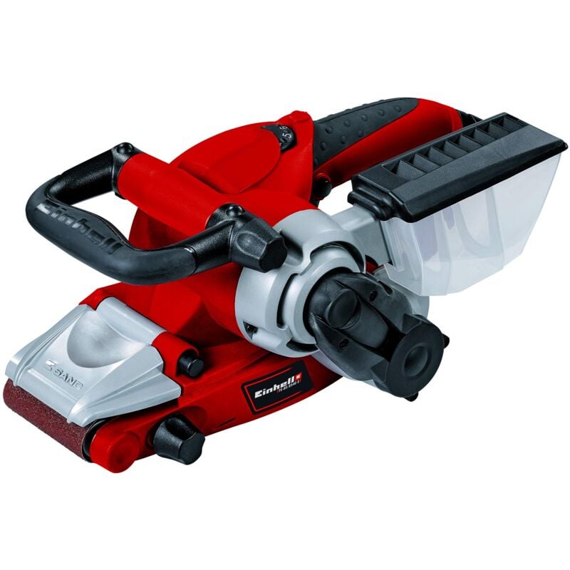 foto del prodotto einhell te bs 8540 e levigatrice a nastro tensione 230 v, potenza 850 w, velocit nastro 300 400 m min, platorello 75x140 mm, apertura frontale,