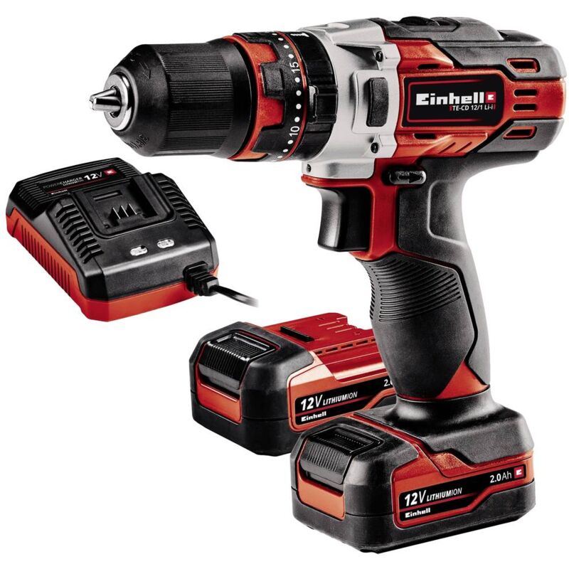 foto del prodotto einhell te cd 12 1 li i 2x2,0ah 2 rapporti trapano avvitatore a percussione a batteria incl. seconda batteria