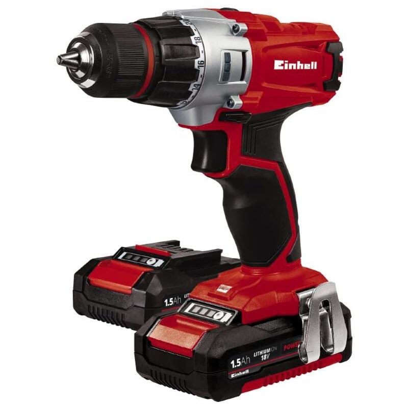 foto del prodotto einhell trapano avvitatore a batteria con 2 batterie te cd 18 2 li 2 bat kit