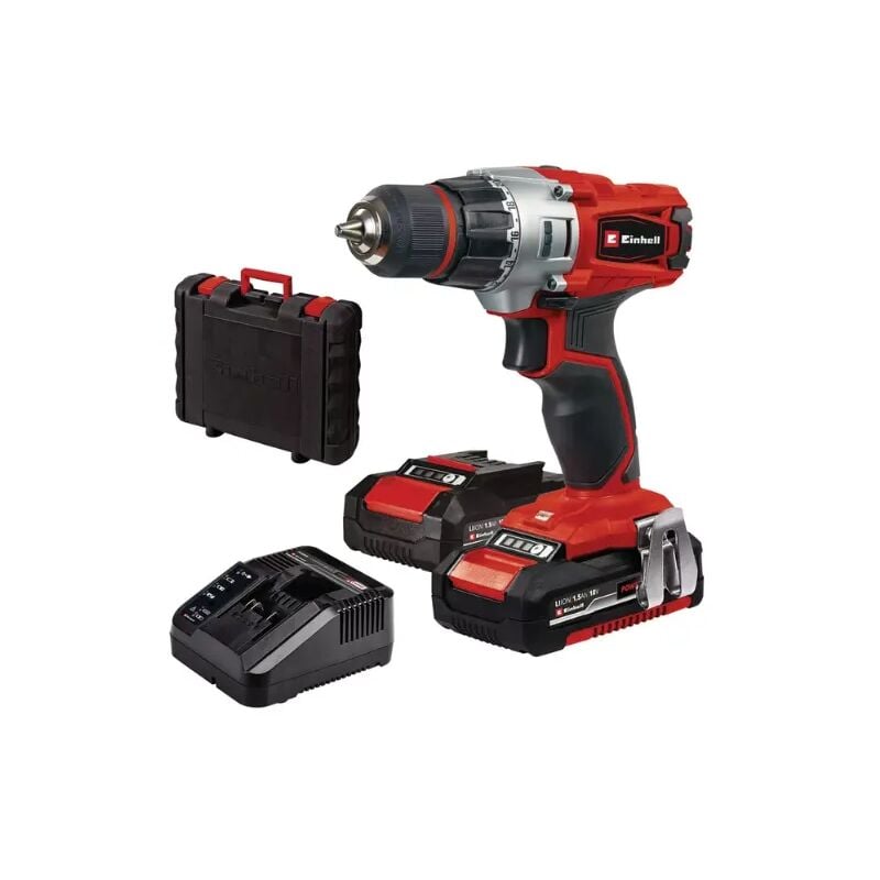 foto del prodotto einhell trapano avvitatore te cd 18 2 li kit 2 batterie 1,5 ah valigetta inclusa