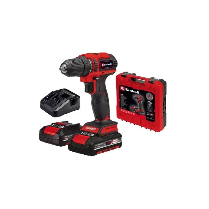 foto del prodotto einhell trapano avvitatore te cd 18 40 li bl kit batterie carica valigetta