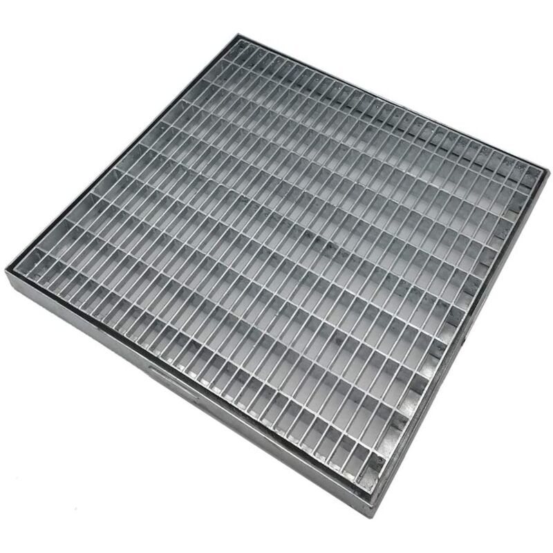 foto del prodotto einside griglia zincata quadrata antitacco con telaio 325 x 325 mm