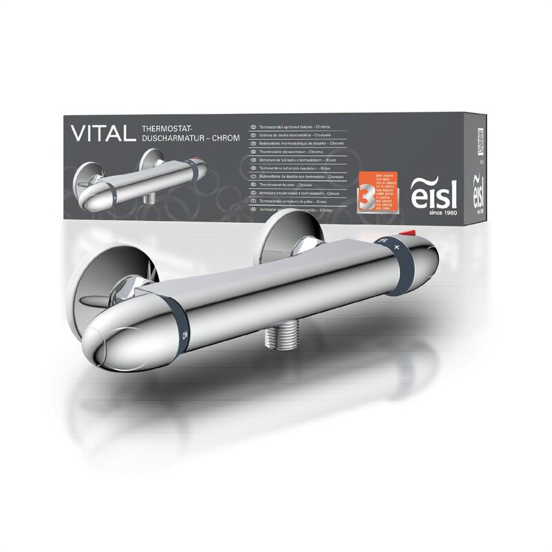 foto del prodotto eisl clt168vcr, miscelatore termostatico per doccia cromato