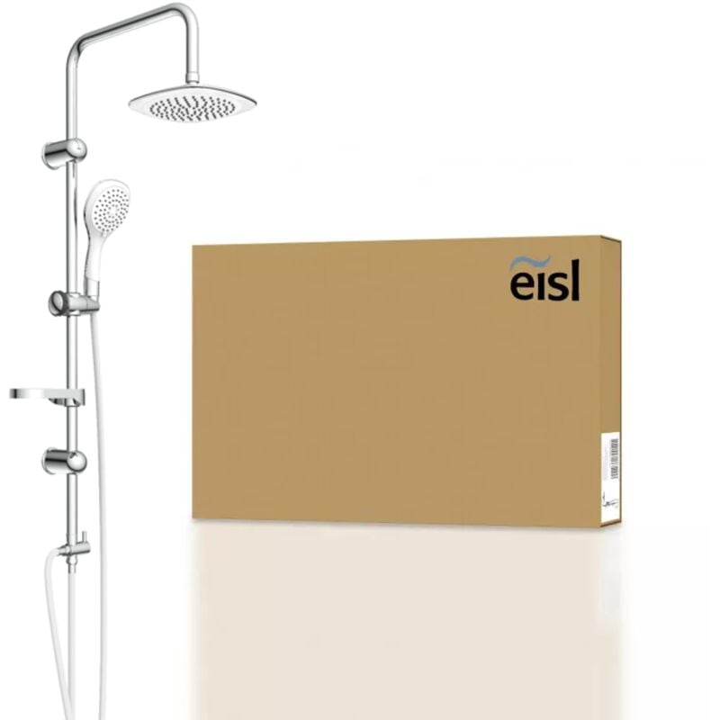 foto del prodotto eisl dxld60087cs colonna doccia senza miscelatore, doccia con ampio getto a pioggia 200mm e doccetta, colonna doccia, ideale per il retrofit,