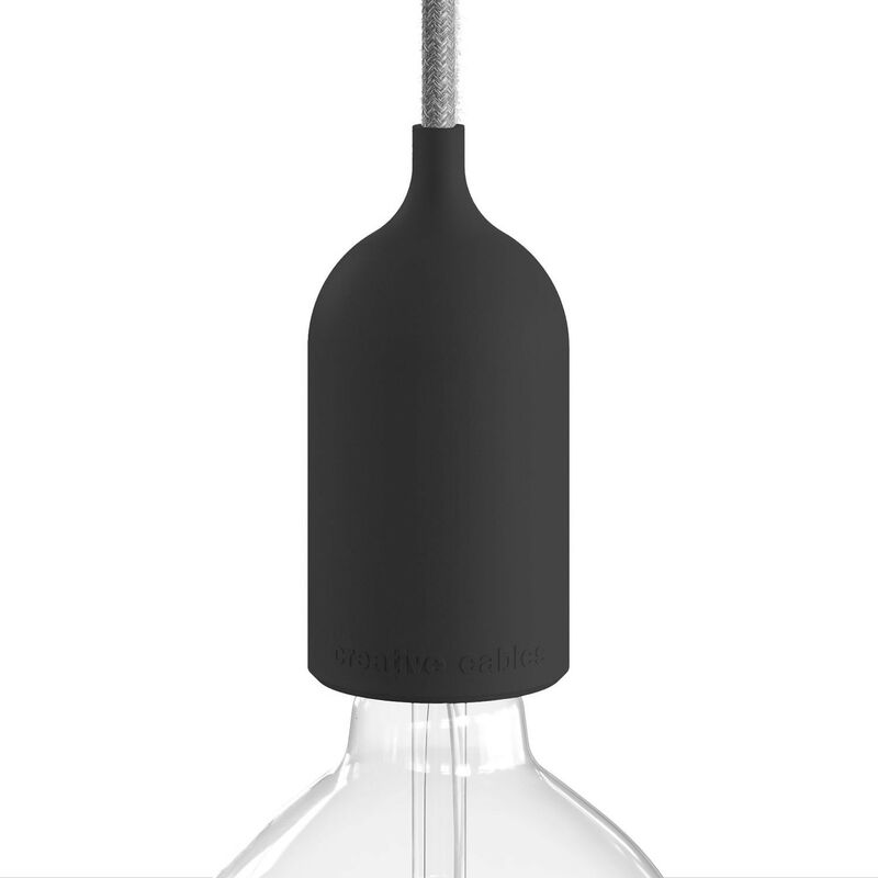 foto del prodotto eiva pastel, kit portalampada per esterno e27 ip65 in silicone il primo portalampada ip65 cablabile al mondo nero