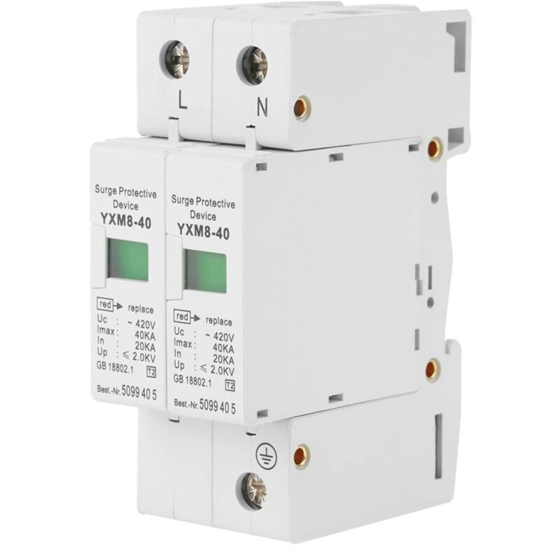 foto del prodotto ej.life 1 pz. dispositivo di protezione da sovratensione domestica 220v 2p 40ka